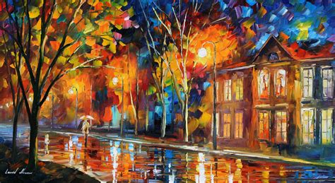 Leonid Afremov Umbrella Wallpaper