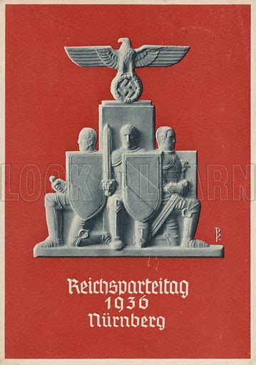 Nuremberg Rally Germany, 1936, Nazi propaganda postcard stock image ...