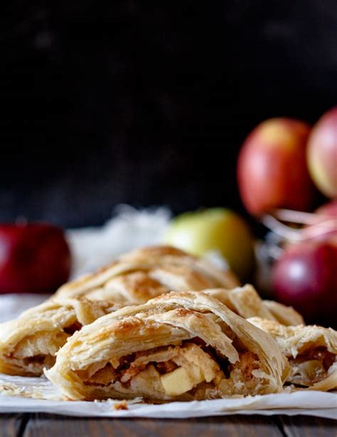 Puff Pastry Apple Strudel Braid - Goodie Godmother