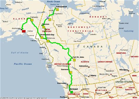 2004 Alcan Winter itinerary