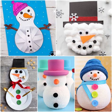 30 Easy Snowman Crafts and Ideas for Kids and Adults