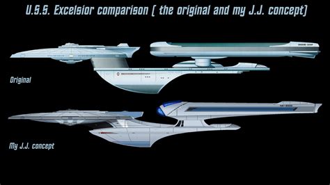 USS Excelsior comparison | Star trek ships, Star trek starships, Star ...