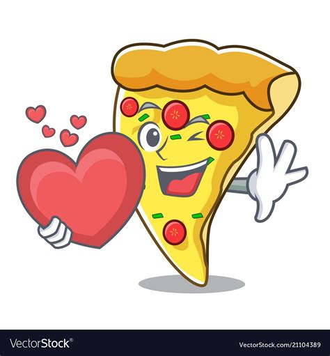 Heart Shaped Pizza Clipart