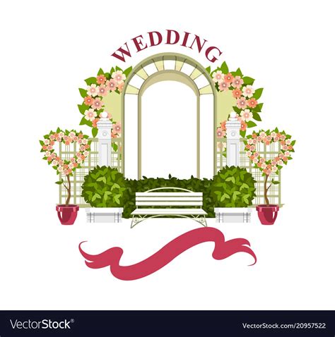 Wedding arch Royalty Free Vector Image - VectorStock