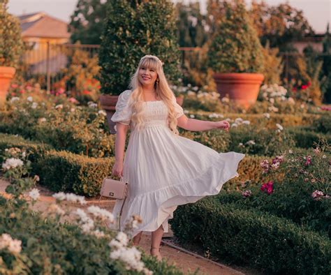 Cottagecore Outfit Idea: White Puff Sleeve Dress - Lizzie in Lace