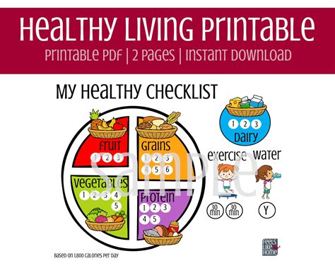 Printable Food Plate For Kids