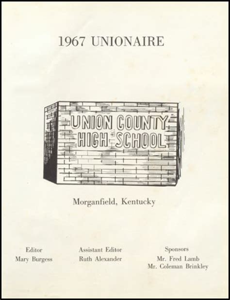 Explore 1967 Union County High School Yearbook, Morganfield KY - Classmates