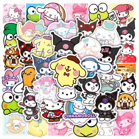 Buy 50 Pcs Kawaii Stickers, Cute Japanese Anime Sticker Waterproof ...