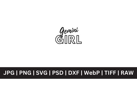 Gemini Girl SVG Graphic by Realtor Templates · Creative Fabrica