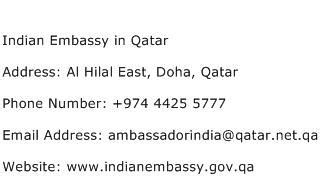 Indian Embassy in Qatar Address, Contact Number of Indian Embassy in Qatar