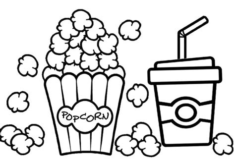 20+ Popcorn Coloring Pages - JagdevSalvador