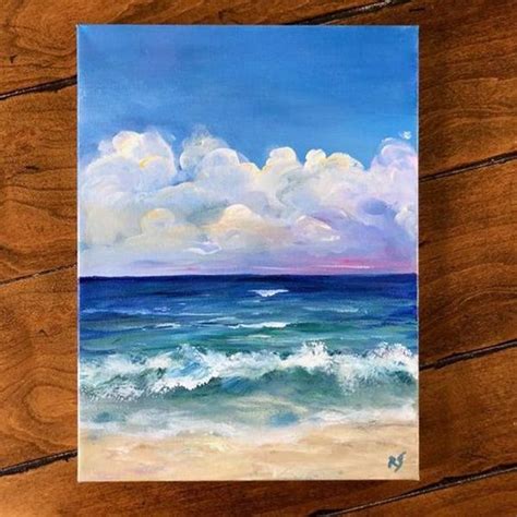 Original Seascape Painting Canvas Nature Acrylic Painting - Painting ...