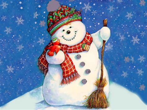 wallpaper: Christmas Snowman Wallpapers