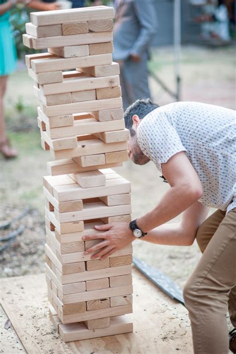 Giant Jenga Game for a Reception Entertainment Idea | Vivian Lin ...