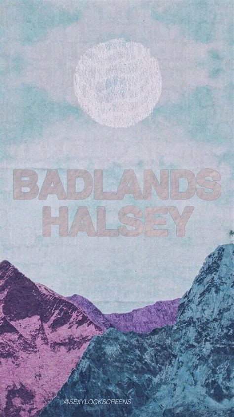 the cover to badlands halsey's album, with mountains in the background