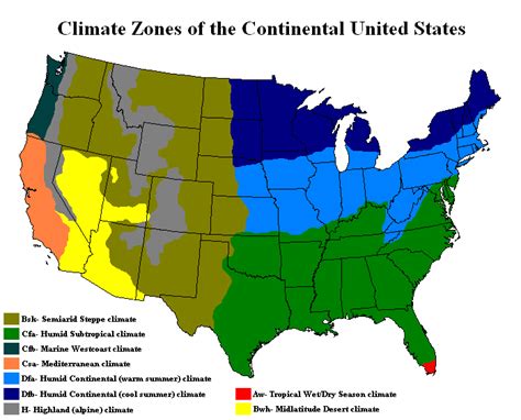 Climate Maps United States and Canada - Free Printable Maps