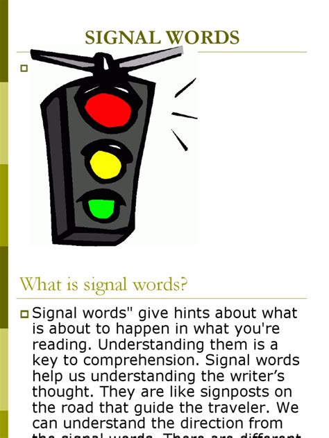 signal words | Causality | Reading Comprehension