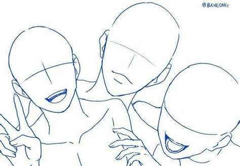 Anime Poses Trio - Trio Polyamorous Drawing Base | formrisorm