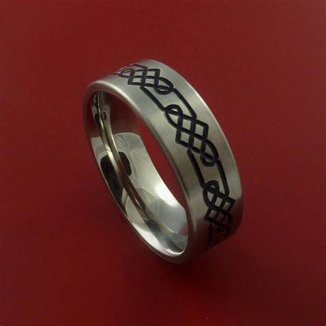 Titanium Celtic Band Infinity Design Ring Any Size 3 to 22 Red, Green ...