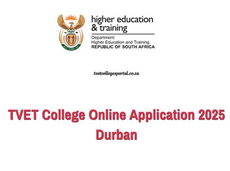 TVET College Online Application 2025 Durban - TVET Colleges