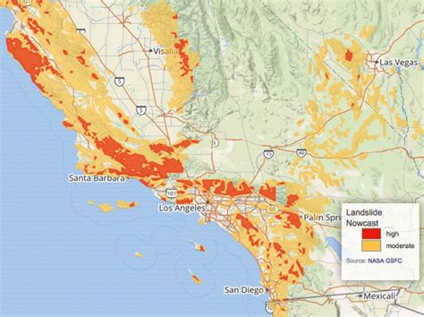 Mudslides In California Map - Metro Map