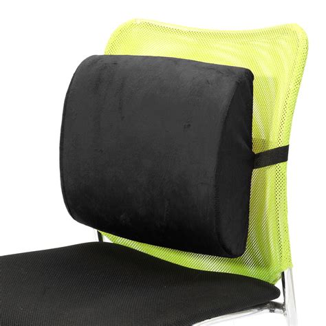 Lumbar Support Pillow Seat Cushion - Memory Foam Back Cushion Balanced ...