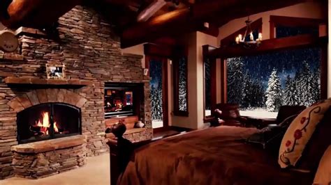 Cozy Winter Cabin - Relaxing Blizzard and Snowstorm Sounds w/ Heavy ...