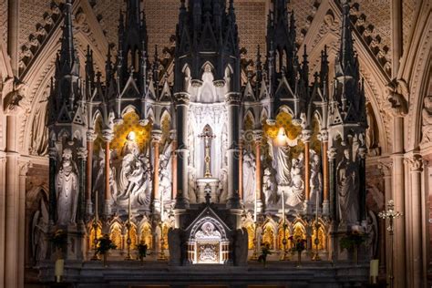 Close-up View of the Altar Inside the Historic Cobh Cathedral Editorial ...