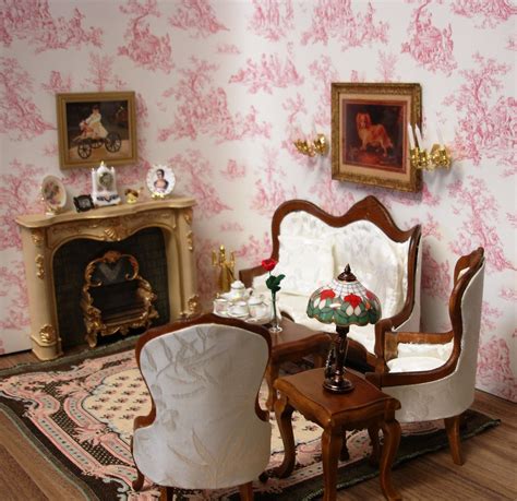 Amanda's Decorated Victorian Parlor/Living Room Dollhouse Miniature ...