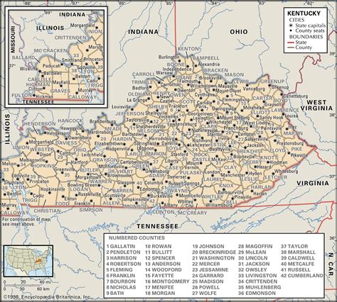 Kentucky County Map