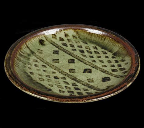 LEOPARD SPOT PATTERNED STUDIO PLATE BERNARD LEACH 20TH C. | Pottery ...