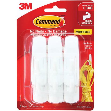 3m Command Medium Hooks Value Pack 6 Pack | Woolworths