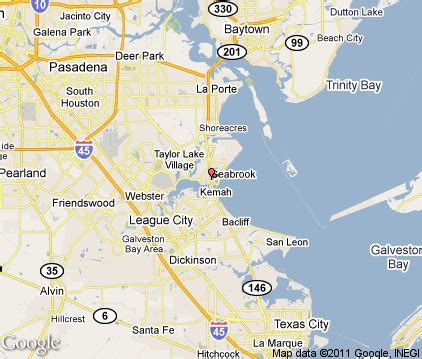 Map Of Seabrook Texas And Surrounding Areas