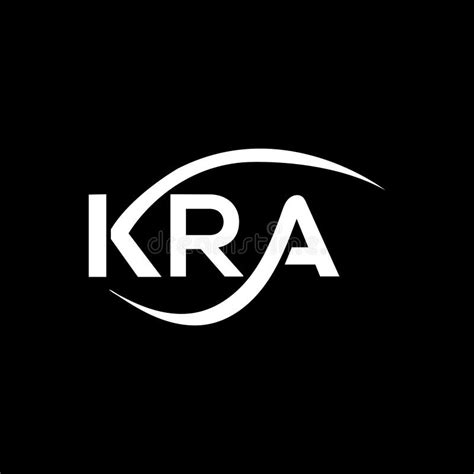 KRA Letter Logo Design on Black Background.KRA Creative Initials Letter ...