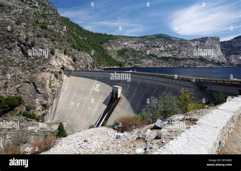 O'Shaughnessy Dam & Hetch Hetchy Reservoir in California, USA Stock ...