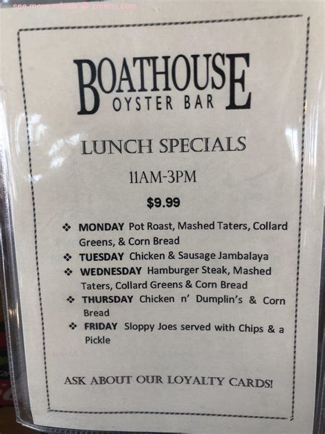 Online Menu of Boathouse Oyster Bar Restaurant, Destin, Florida, 32541 ...