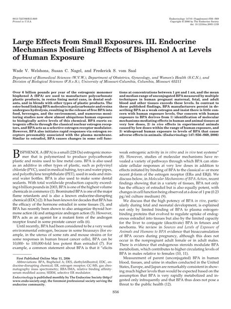 (PDF) Large Effects from Small Exposures. III. Endocrine Mechanisms ...