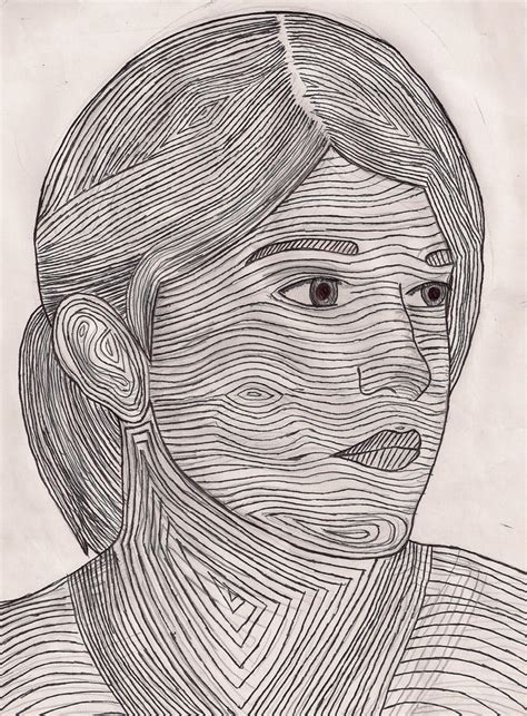 Contour Line Portrait by Hibari-Sky on DeviantArt