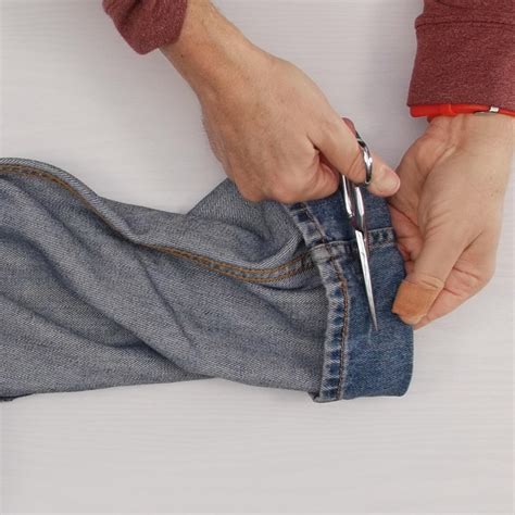 How to easily hem Jeans - continue trimming - WeAllSew