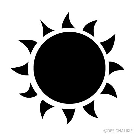 Hot Sun Silhouette Clip Art Free PNG Image｜Illustoon