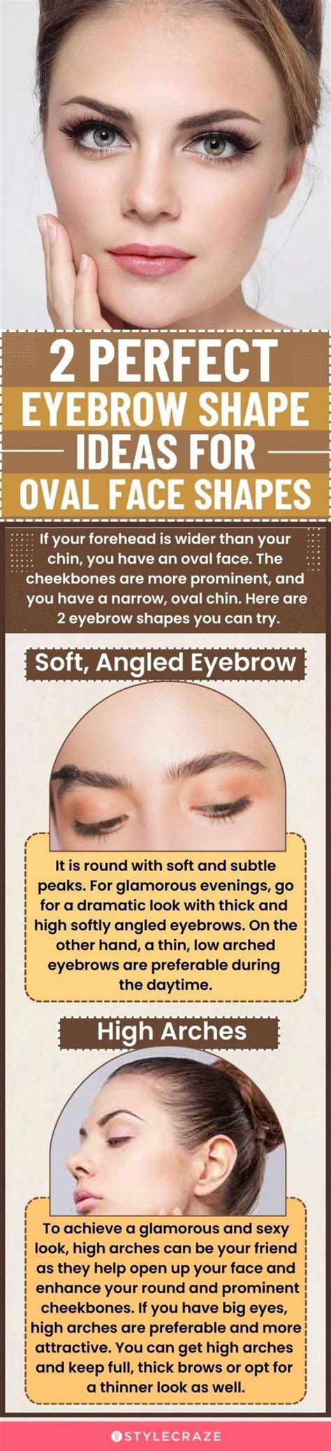 2 Perfect Eyebrow Shape Ideas For Oval Face Shapes