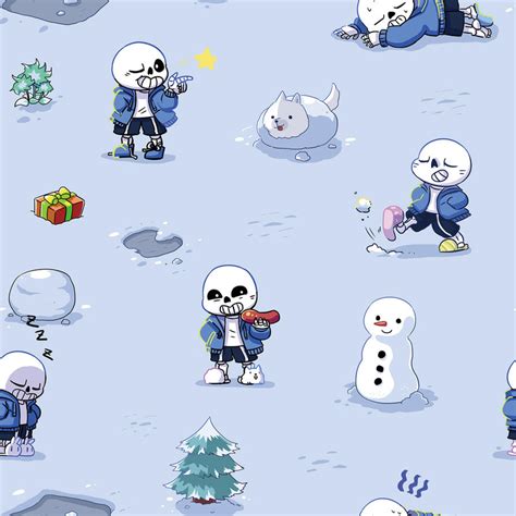 Sans Snowdin town wallpaper (1000,800,500) by NNbadbear on DeviantArt