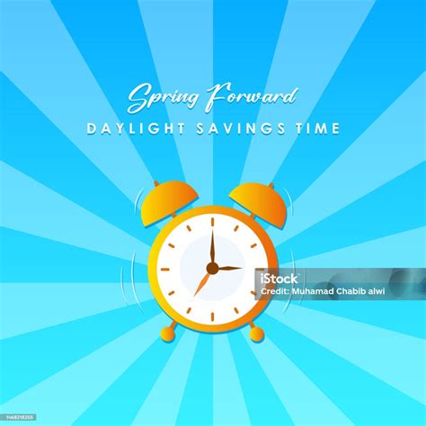 Vector Illustration Of A Banner For Daylight Saving Time With Time ...