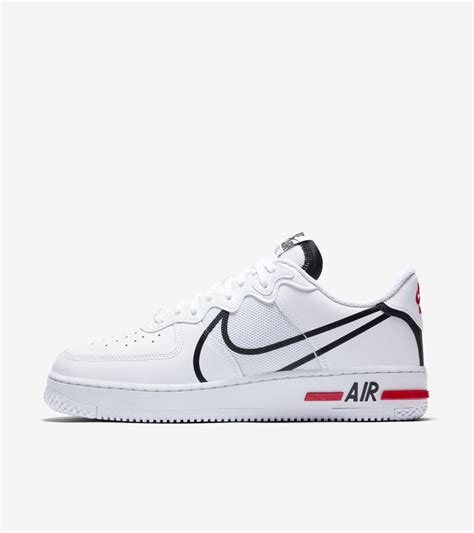 Air Force 1 React 'White/Black/True Red' Release Date. Nike SNKRS