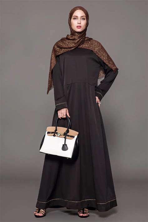 Muslim Women Dress elegant Dubai Turkish BLACK Ladies Clothing Women ...