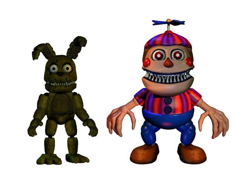 Plushtrap and Nightmare BB by Spring-o-bonnie on DeviantArt