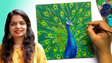 How to Paint a Peacock : Acrylics on Canvas Tutorial for Beginners ...