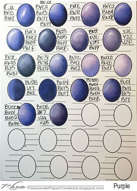 Copic color combo sheets – Artofit