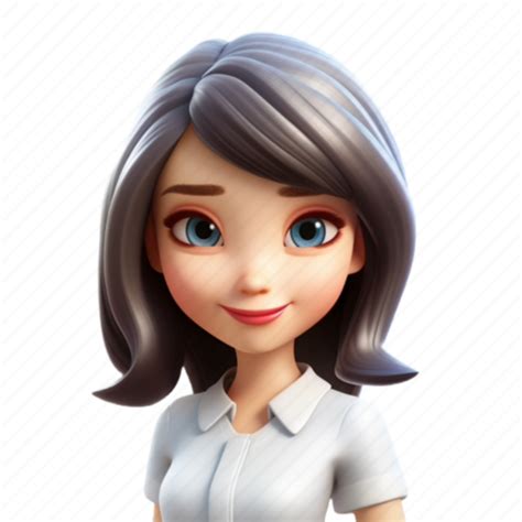 Girl, people, woman, avatar 3D illustration - Download on Iconfinder