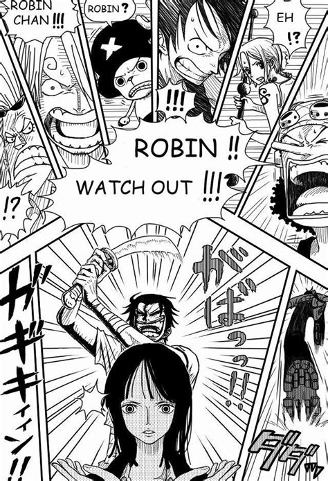 an image of anime characters in black and white with the caption robin ...